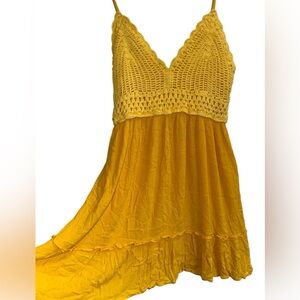 Blush Yellow Crochet Top